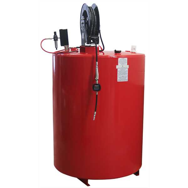 American Lube 500RV-R23D 500-Gallon Single-Wall Vertical Round Tank Package