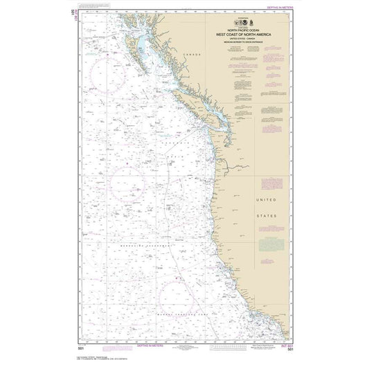 Paradise Clay NO_501 NOAA North Pacific Ocean West Coast Of North America Mexican Border To Dixon Entrance