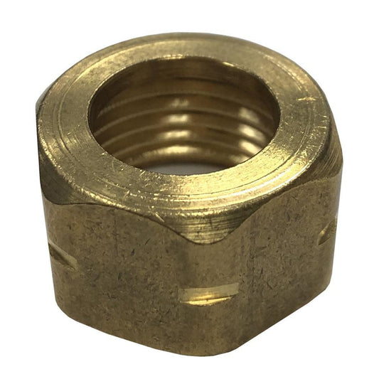Jones Stephens B10104 1/2" - 14 x 9/16" Regular Brass Basin Nut, 10 pcs.