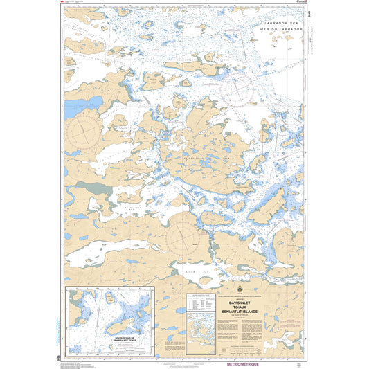 Paradise Clay CAN5049 CHS Chart Davis Inlet to/aux Seniarlit Islands