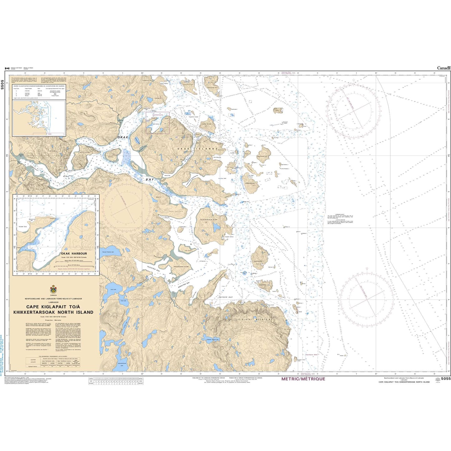 Paradise Clay CAN5055 CHS Chart Cape Kiglapait to/ Khikkertarsoak North Island