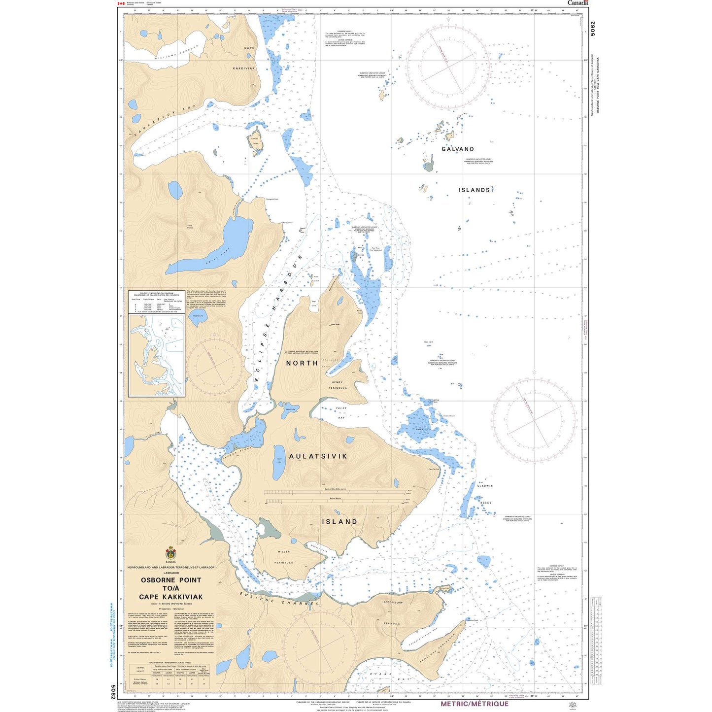 Paradise Clay CAN5062 CHS Chart Osborne Point to/ Cape Kakkiviak