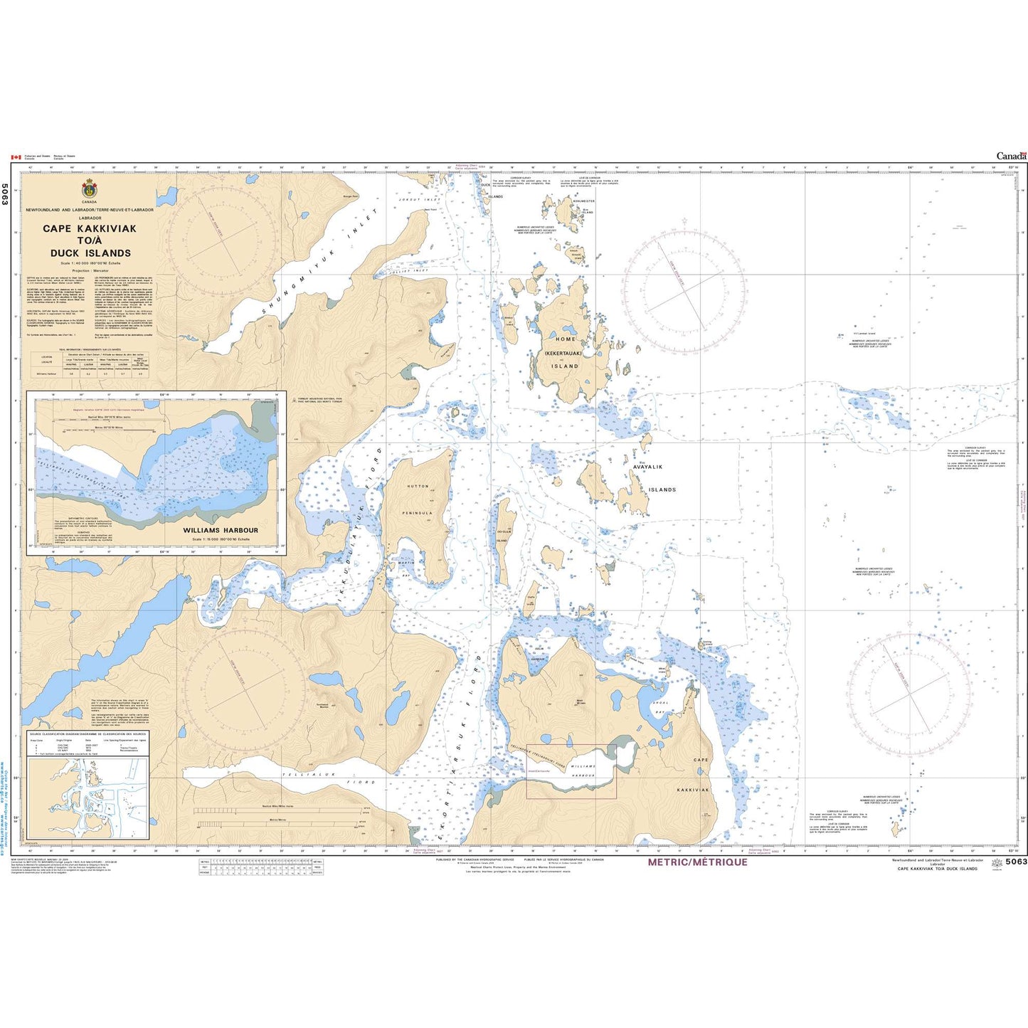 Paradise Clay CAN5063 CHS Chart Cape Kakkiviak to/ Duck Islands