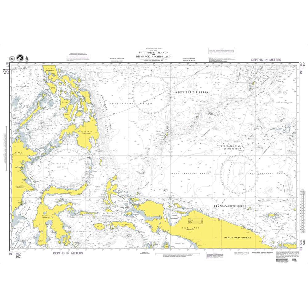 Paradise Clay NGA_507 NGA Chart Pacific Ocean Phillipine Islands to Bismark Archipelago