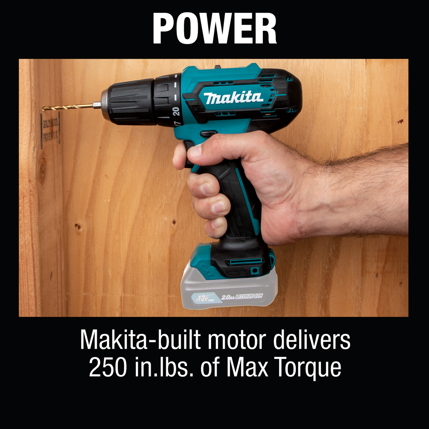 Makita FD09Z 12V max CXT® Lithium‘Ion Cordless 3/8" Driver‘Drill, Tool Only