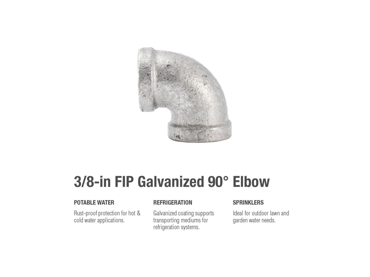 B&K Products 510-002Hn 3/8" Elbow 90