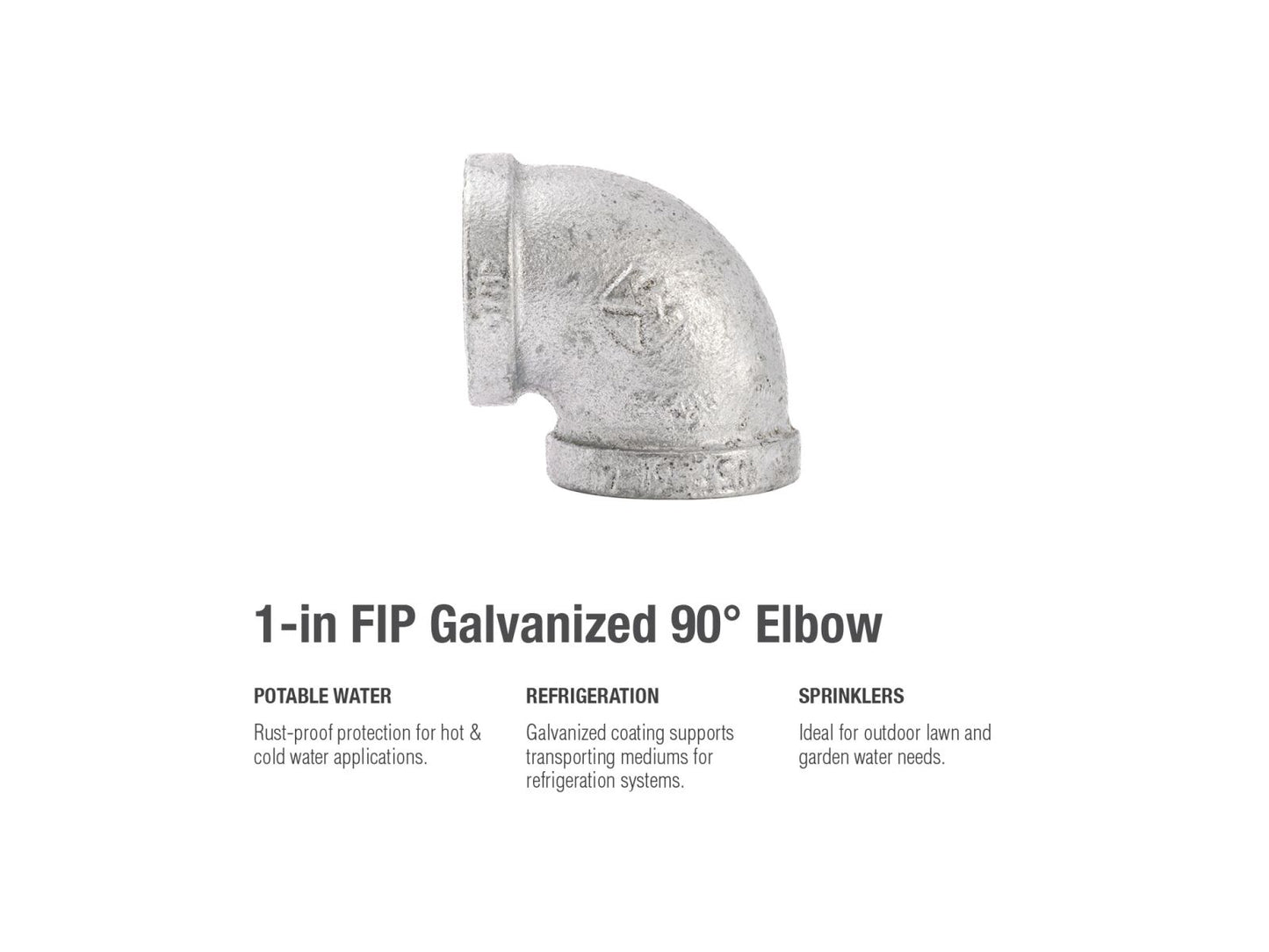 B&K Products 510-005Hn 1" Elbow 90