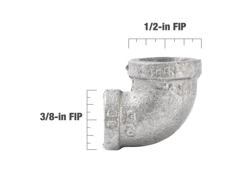 B&K Products 510-132 1/2 X 3/8 Reducing Elbow