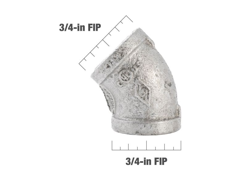 B&K Products 510-204Hn 3/4" Elbow 45