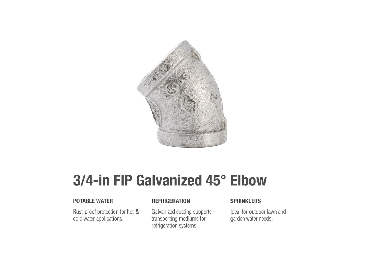 B&K Products 510-204 3/4" Elbow 45