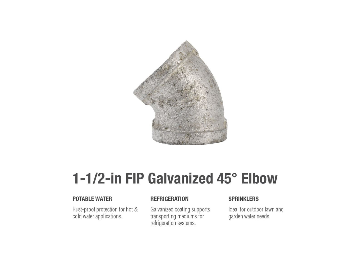 B&K Products 510-207 1-1/2" Elbow 45