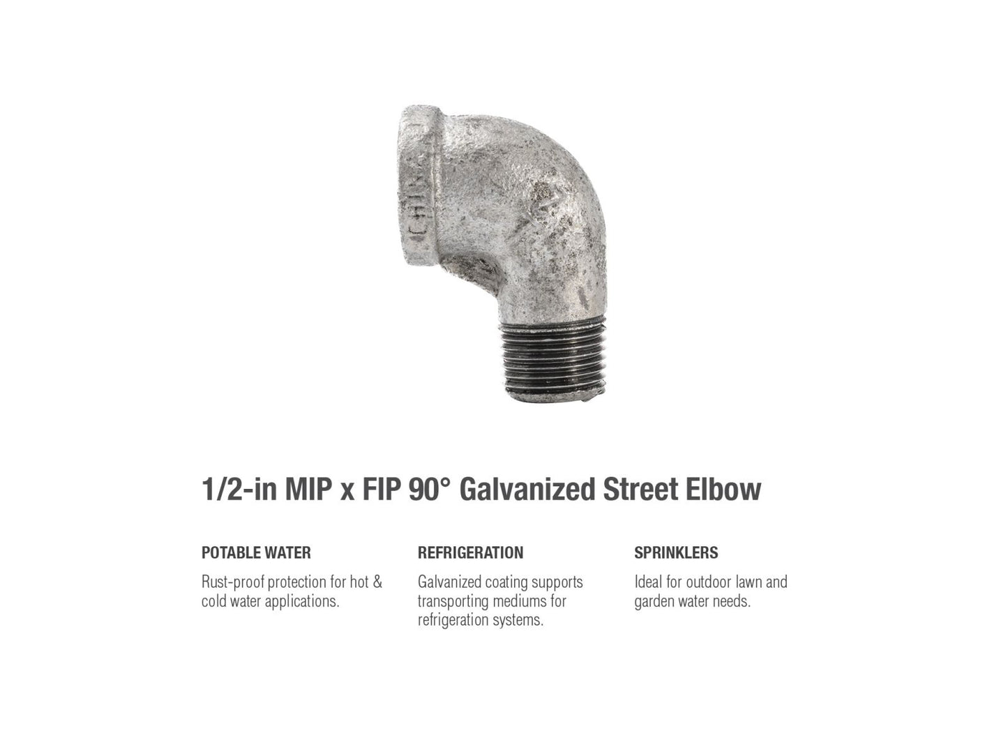 B&K Products 510-303 1/2" Street Elbow 90