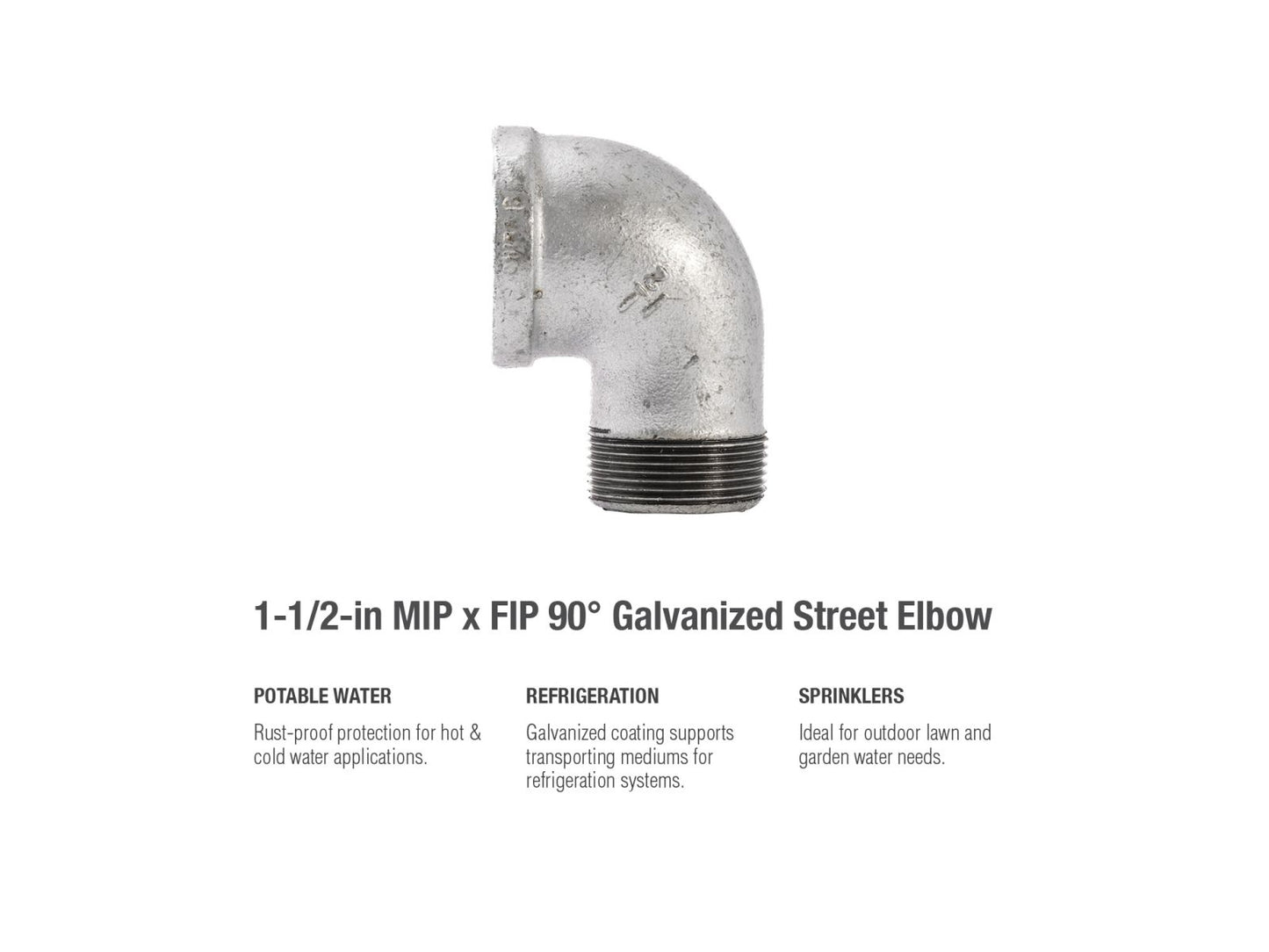 B&K Products 510-307 1-1/2" Street Elbow 90
