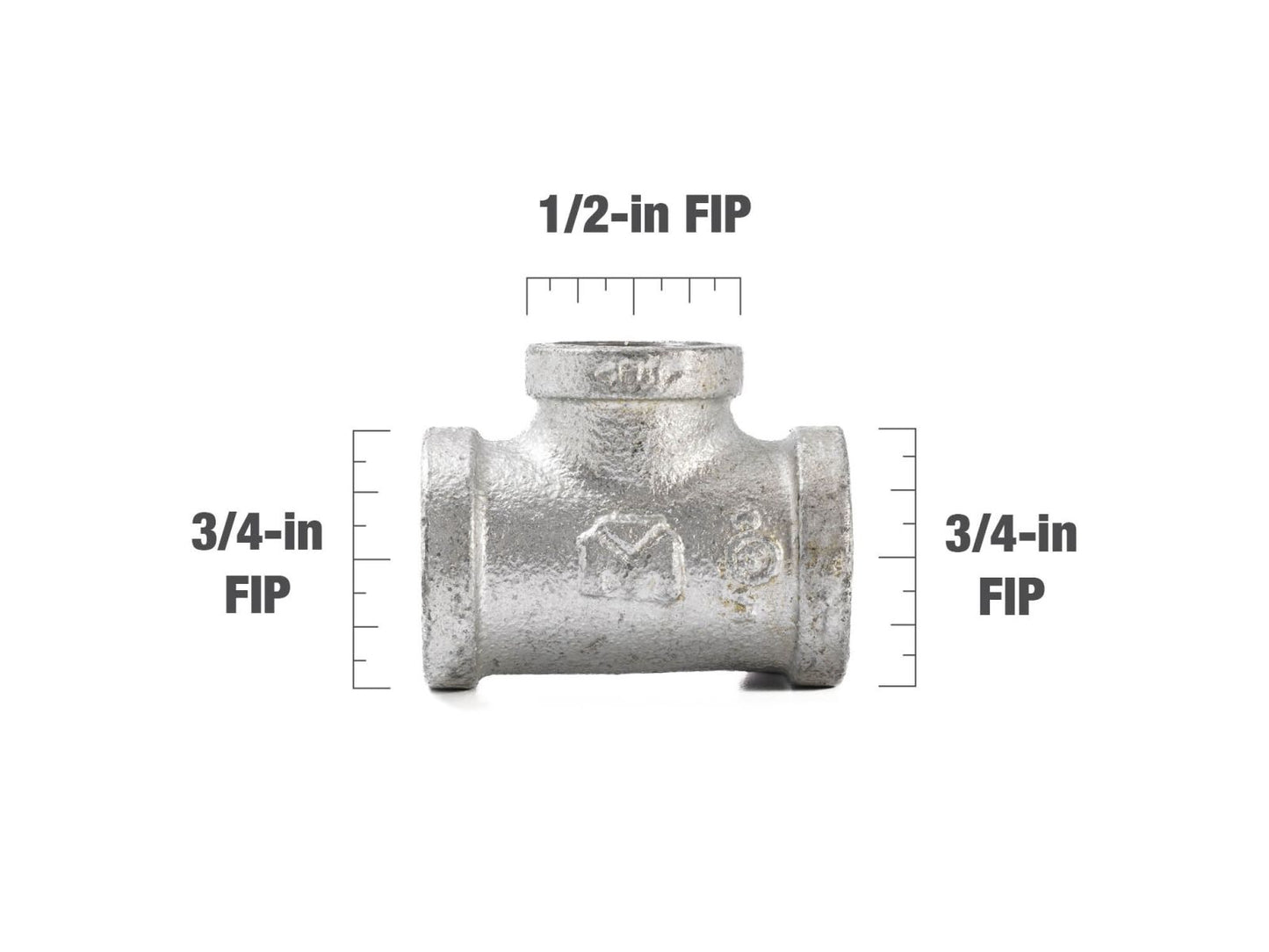B&K Products 510-743 3/4" X 1/2" Reducing Tee