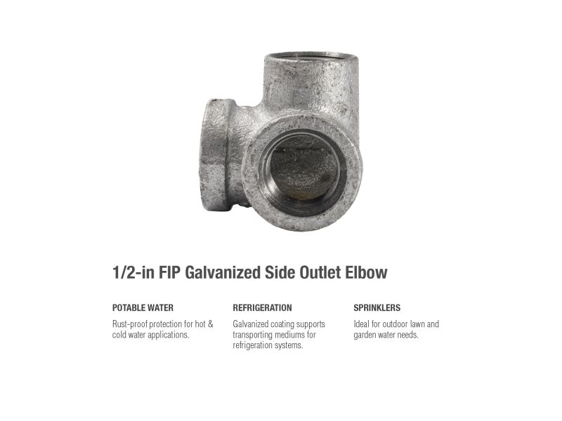 B&K Products 510-803 1/2" Side Outlet Elbow