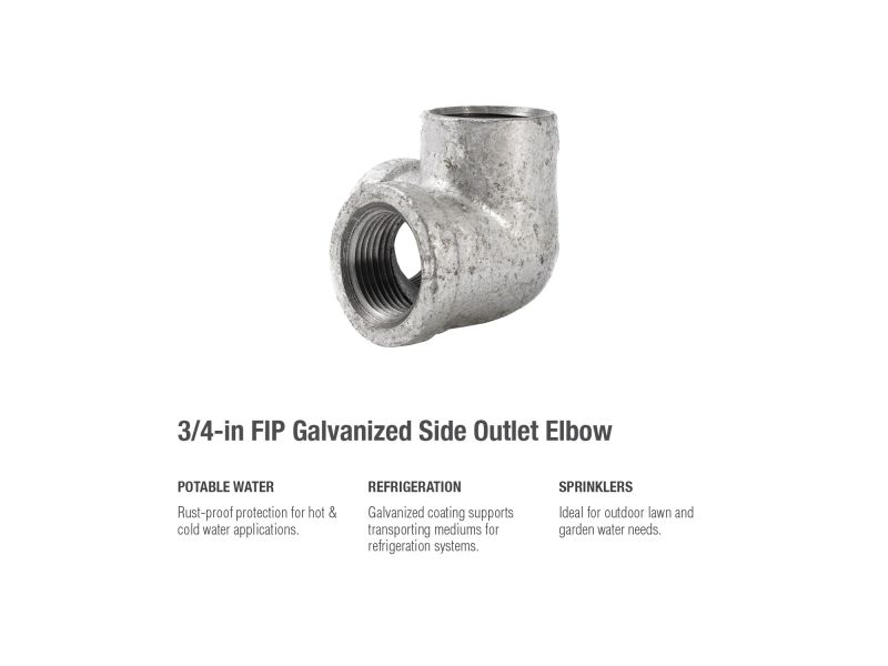 B&K Products 520-804 3/4" Side Outlet Elbow