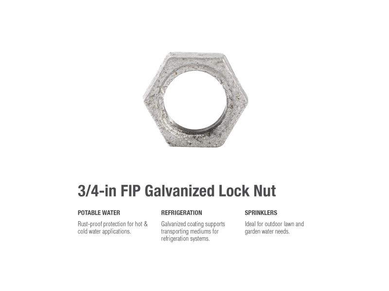 B&K Products 510-904Hc 3/4" Lock Nut