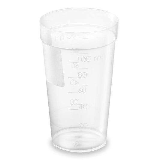 Globe Scientific 5100 Titration cup 100ml PP MG frosted writing area for Mettler Toledo Titrator 580/case