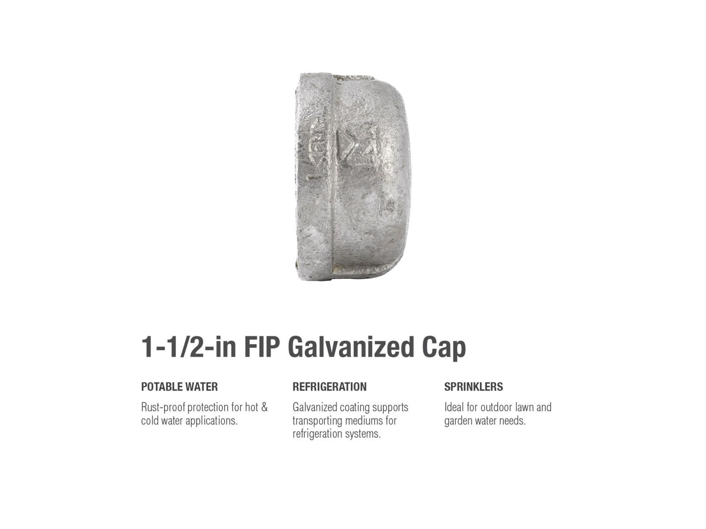 B&K Products 511-407Hn 1-1/2" Cap