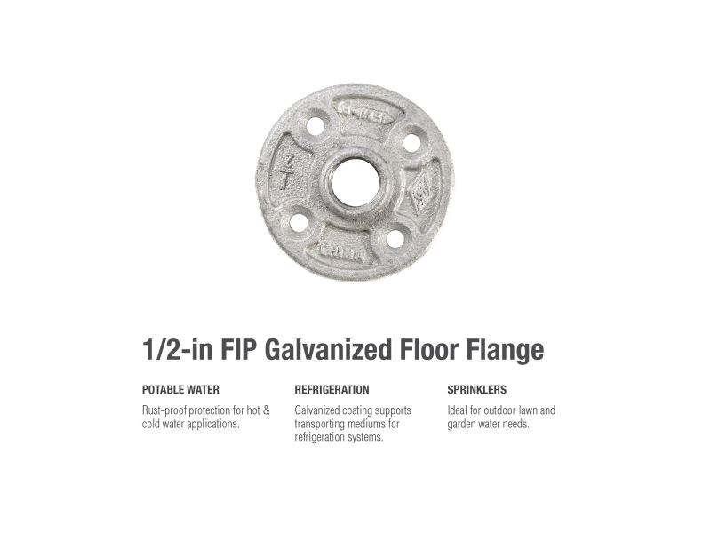 B&K Products 511-603Hn 1/2" Floor Flange