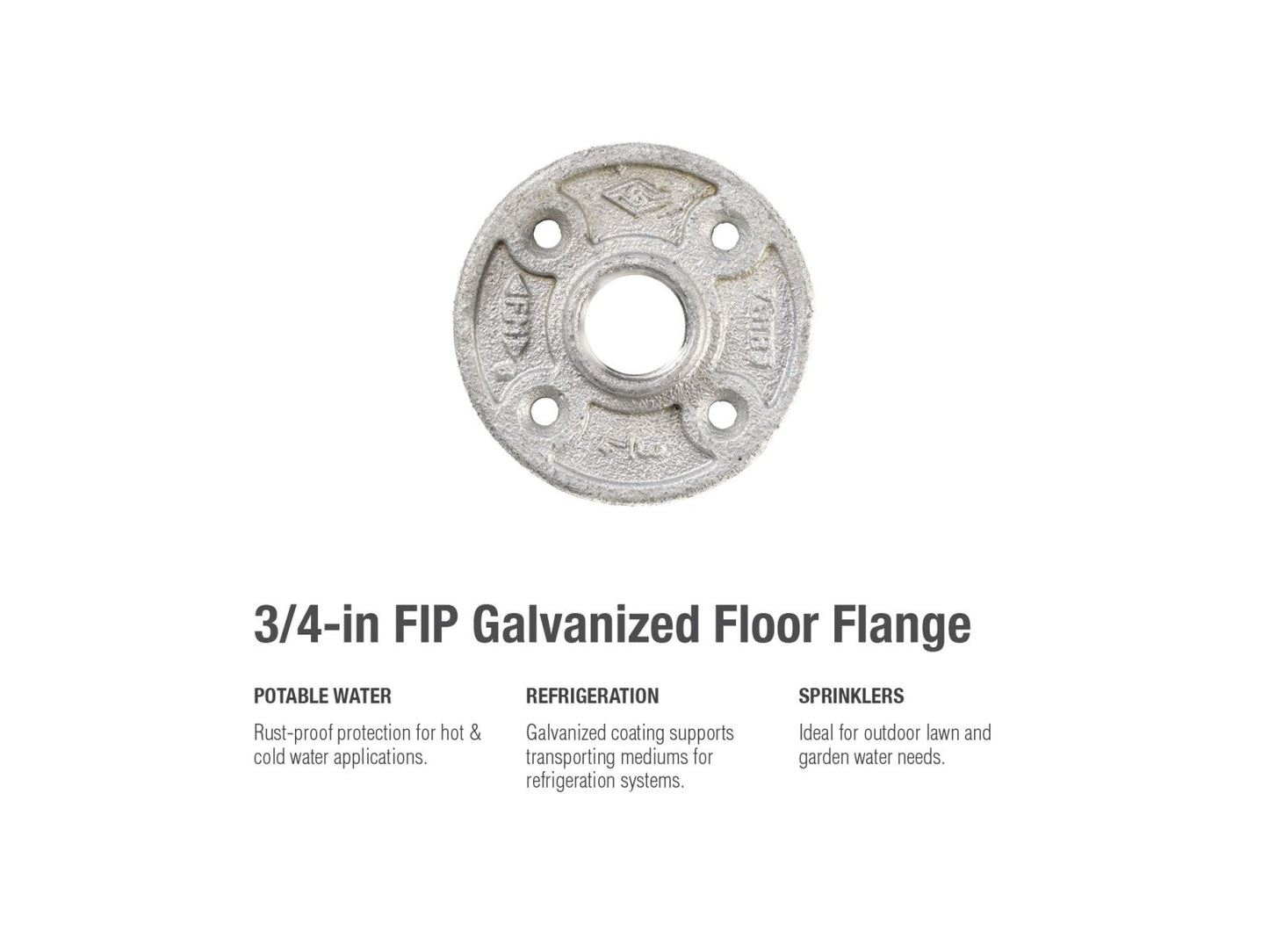 B&K Products 511-604 3/4" Floor Flange