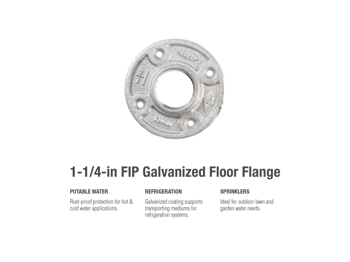 B&K Products 511-606 1-1/4" Floor Flange