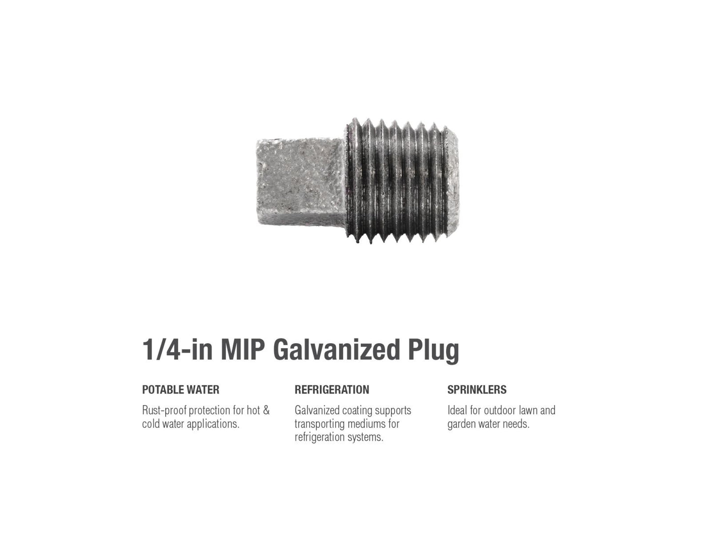 B&K Products 511-801Hp 1/4" Square Head Plug