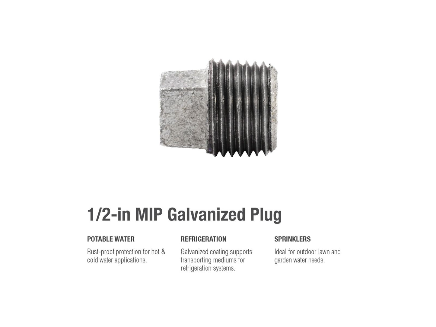 B&K Products 511-803 1/2" Square Head Plug