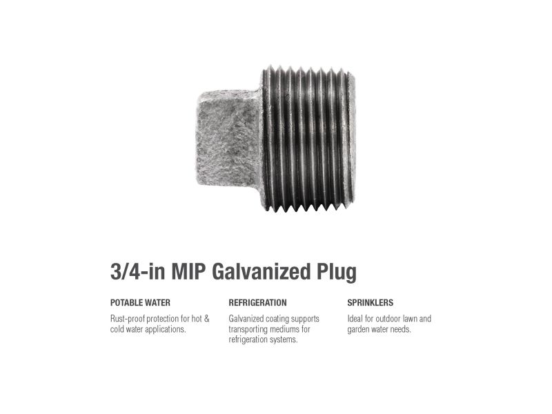 B&K Products 511-804Hp 3/4" Square Head Plug