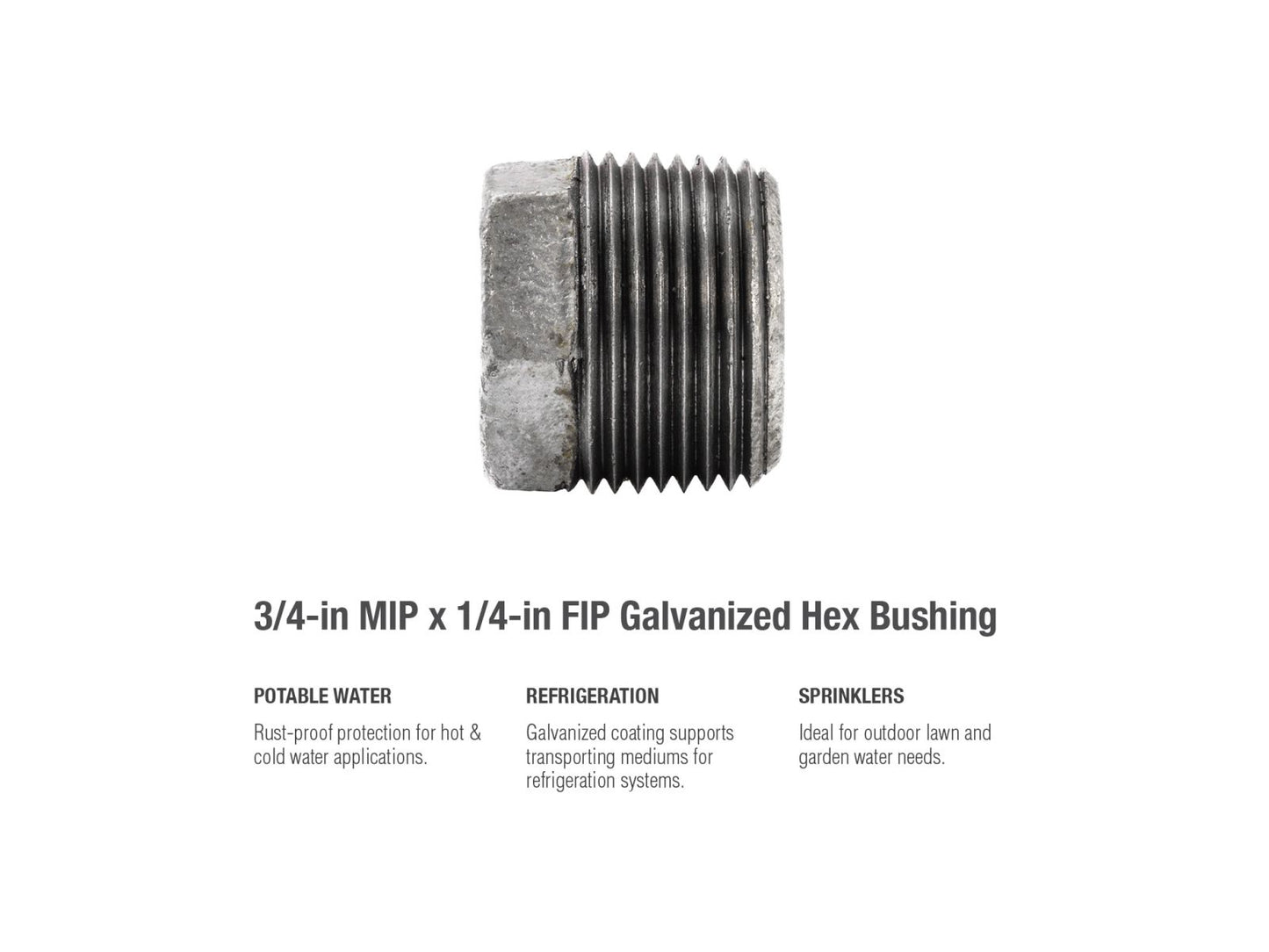 B&K Products 511-941 3/4 X 1/4 Hex Bushing