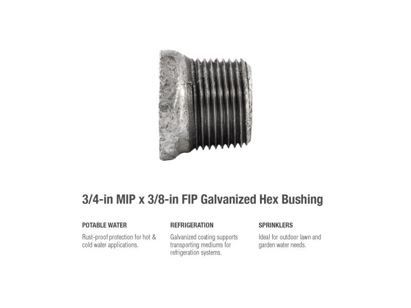 B&K Products 511-942Hn 3/4 X 3/8 Hex Bushing