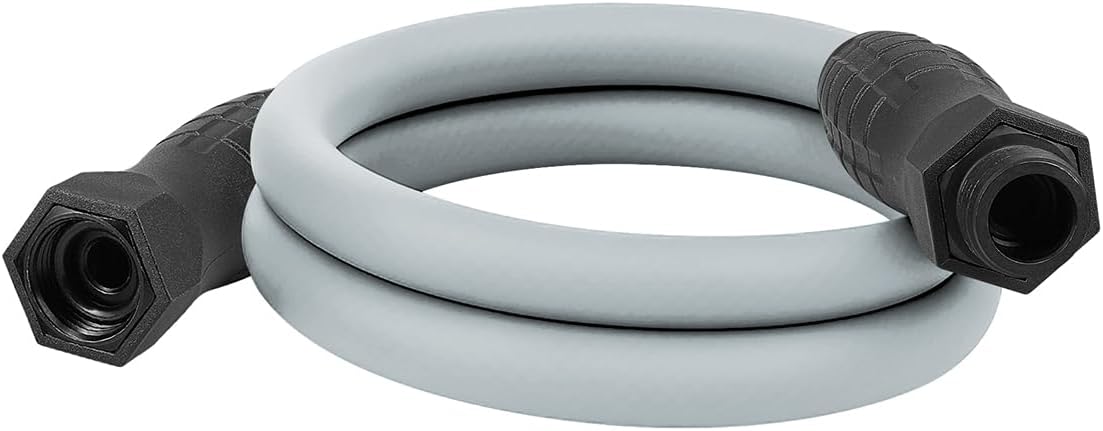 Colors HFZC505GYS-E SwivelGrip® Garden Hose, 5/8" x 5', 3/4" - 11 1/2 GHT Fittings, Slate Grey