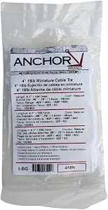 ANCHOR BRAND 418GRN Cable Tie 4.1In 18Lb Green (100 EA)