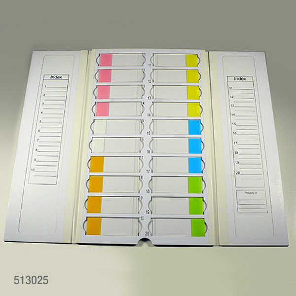 Globe Scientific 513026 Slide File Folder 20-Place Cardboard
