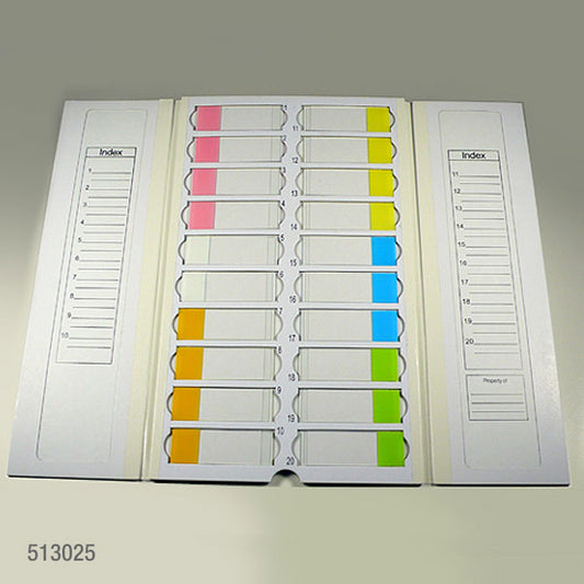 Globe Scientific 513026 Slide File Folder 20-Place Cardboard