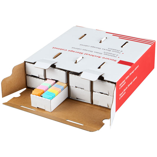 Globe Scientific 513027 Parafin Block Storage Cabinetcorrugated8 drawers 500 parafin blocks stackable 300×295×98mm