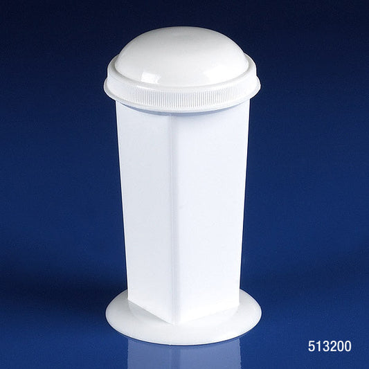 Globe Scientific 513200 Coplin Microscope Slide Staining Jar 5-10 Place PP White Screw Cap 12/Unit