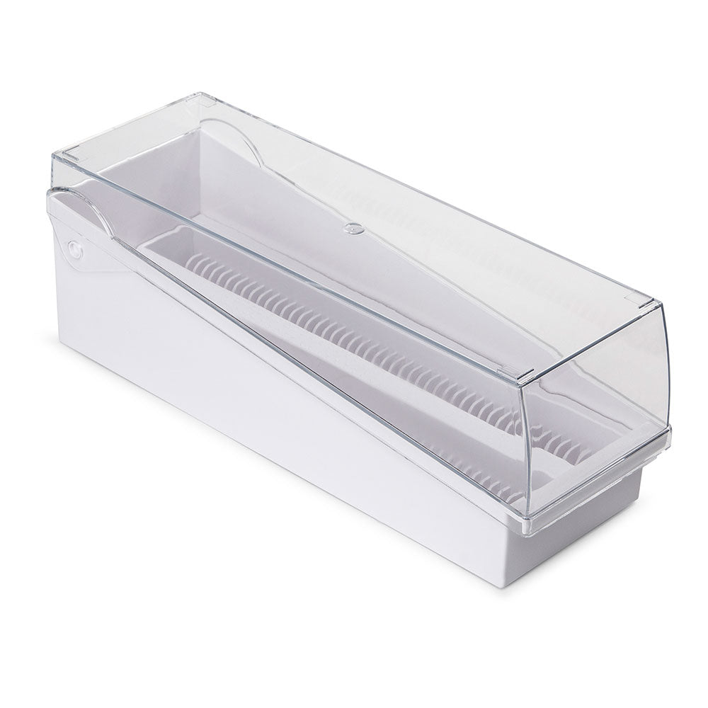 Globe Scientific 513250P-1 Slide Storage Box with Hinged Lid and Removable Draining Tray 100-Place for up to 200 Slides ABS Pink