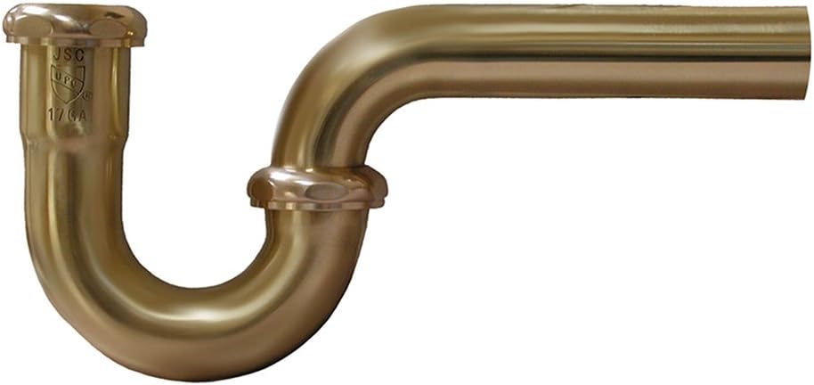 Jones Stephens P36150 Polished Brass 1-1/2" Brass Tubular P-Trap
