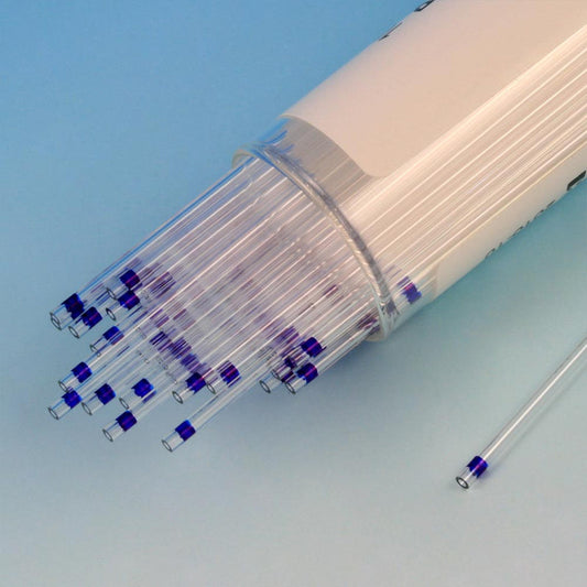 Globe Scientific 51680 Capillary Tube Microhematocrit 100% PLASTIC Blue Tip Plain 100/Vial 10 Vials/Unit