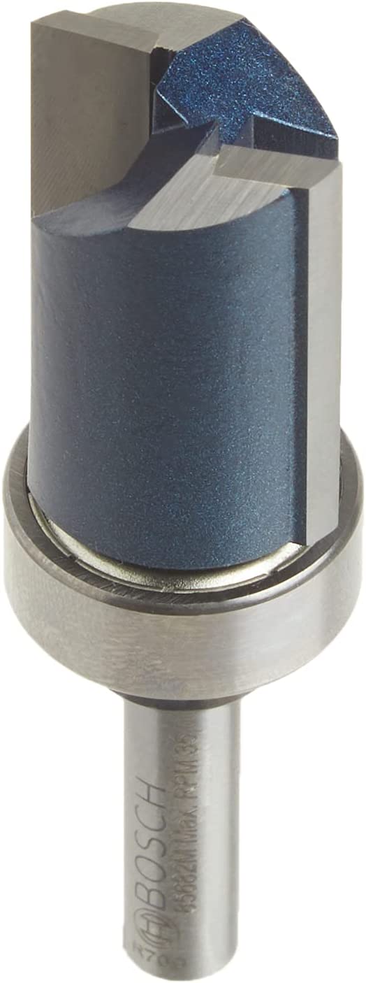 Bosch 85682MC 3/4 In. X 1 In. Carbide-Tipped Double-Flute Top-Bearing Straight Trim Router Bit