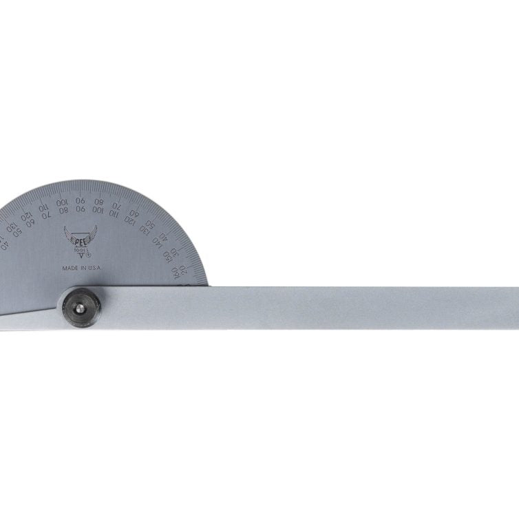 PEC Tools 5180 6″ Protractor, Semi-Circle