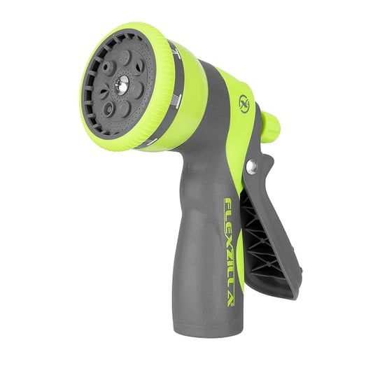 FlexZilla NFZG67 Garden Hose Nozzle, Heavy Duty 7-Pattern Adjustable Pistol Grip