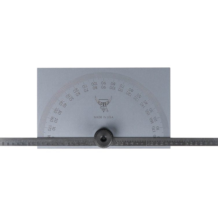 PEC Tools 5190 6″ Protractor, Rectangle, Graduated Rule