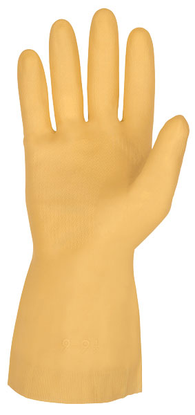 MCR Safety 5190E Long Amber Latex Canners Gloves 18 mil Thickness 12 Inches Long Unlined Industry Standard Grade (1 DZ)