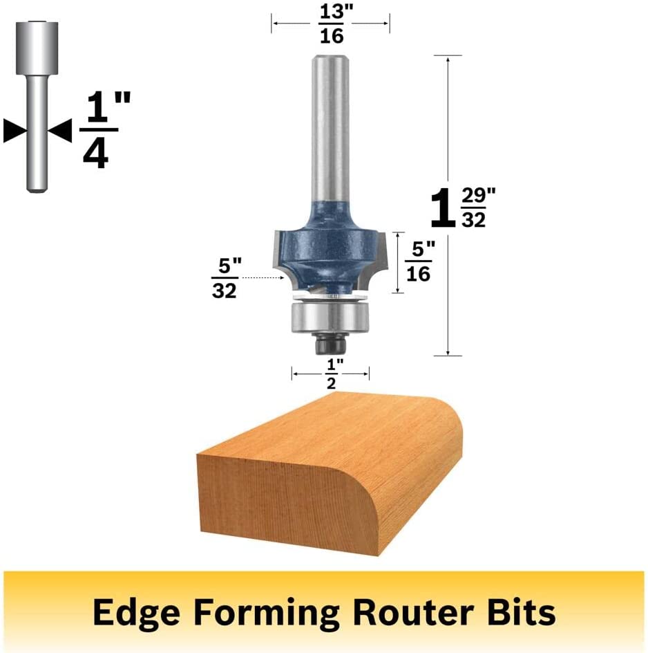 Bosch 85616M 5/32 In. X 5/16 In. Carbide Tipped Roundover Bit