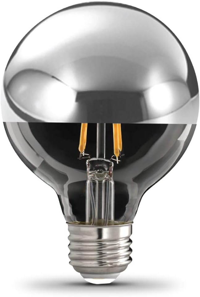 Feit Electric G2540/CHR/827/FIL G25 Chrome Dome Top Decorative LED Light