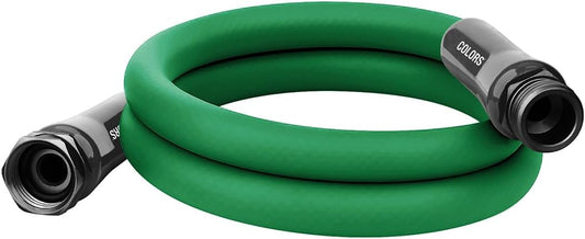Colors HFZC505GR Std Grip Garden Hose 5/8" x 5' 3/4" - 11 1/2 GHT Fittings, Forest Green