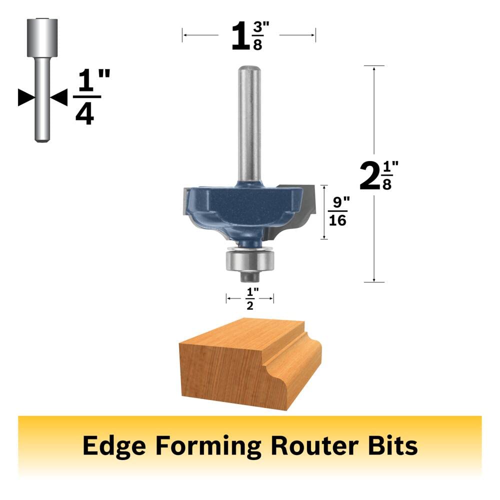 Bosch 85584M 1-3/8 In. X 9/16 In. Carbide Tipped Ogee With Fillet Bit