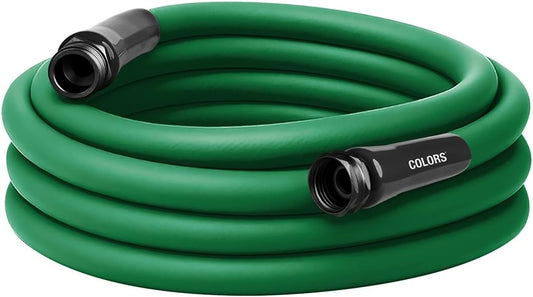 Colors HFZC525GR-E Std Grip Garden Hose 5/8" x 25' 3/4" - 11 1/2 GHT Fittings, Forest Green